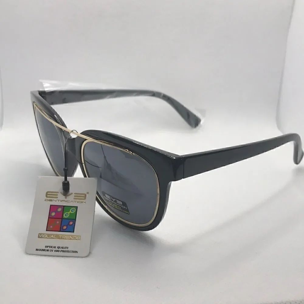 Eyedentification Brow Bar Black Frame Dark Lens Sunglasses